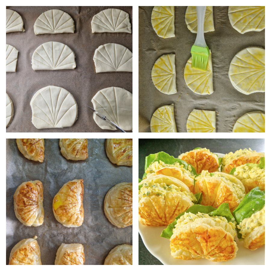 Przygotowanie muszli z ciasta francuskiego