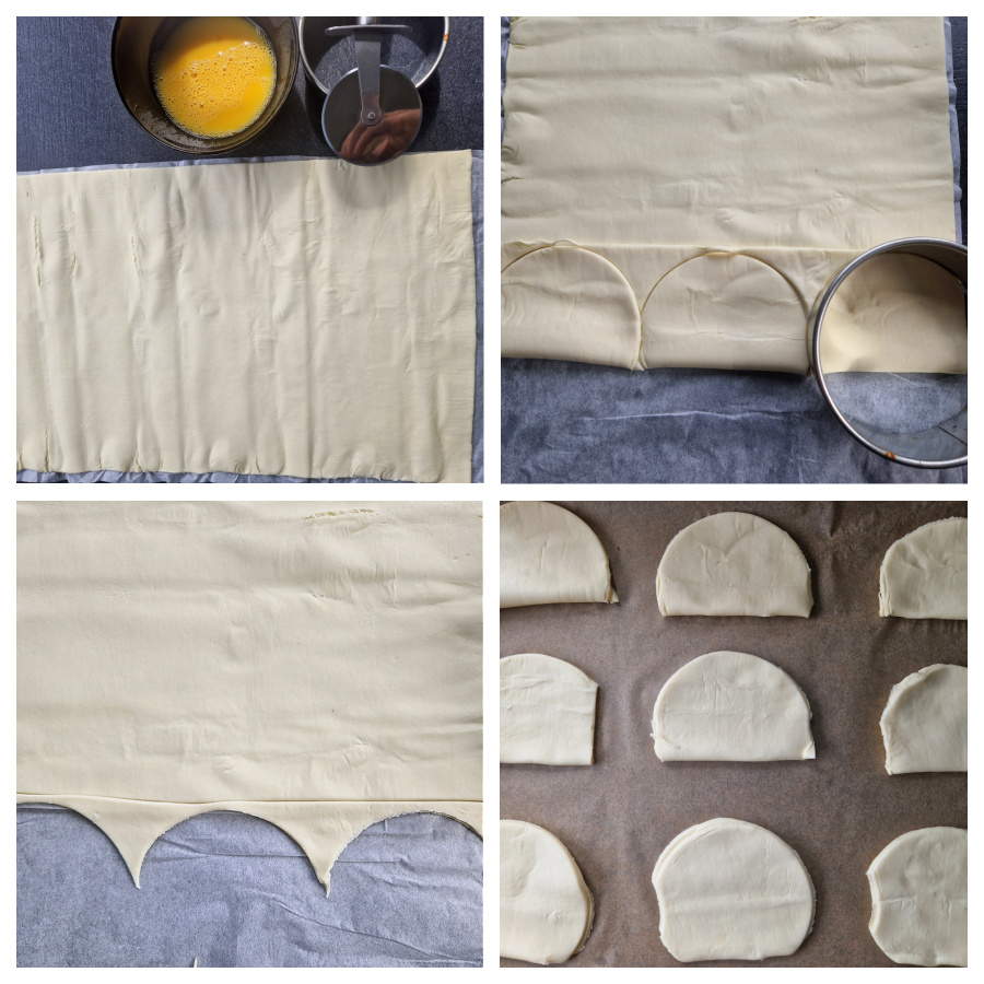 Przygotowanie muszli z ciasta francuskiego