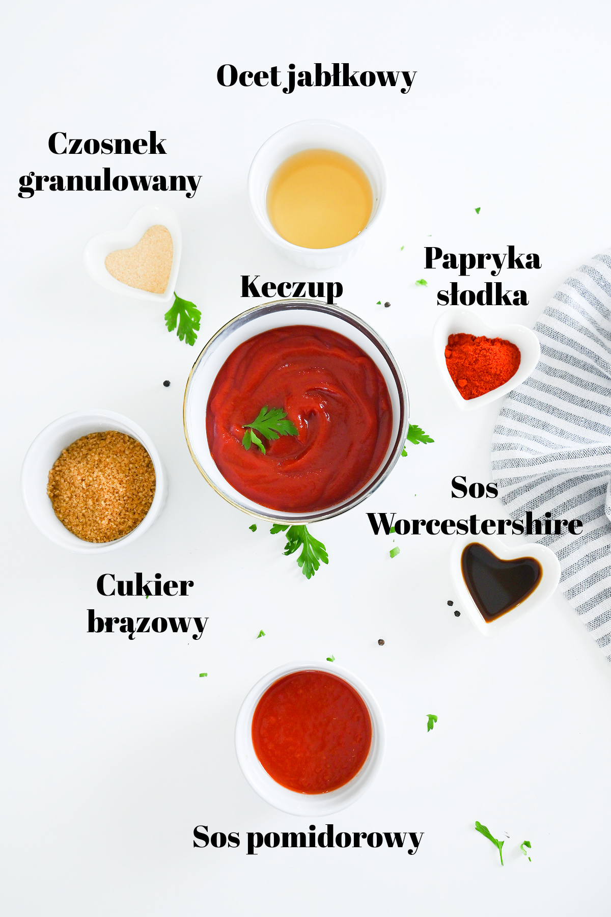 Składniki na domowy sos barbecue (BBQ)